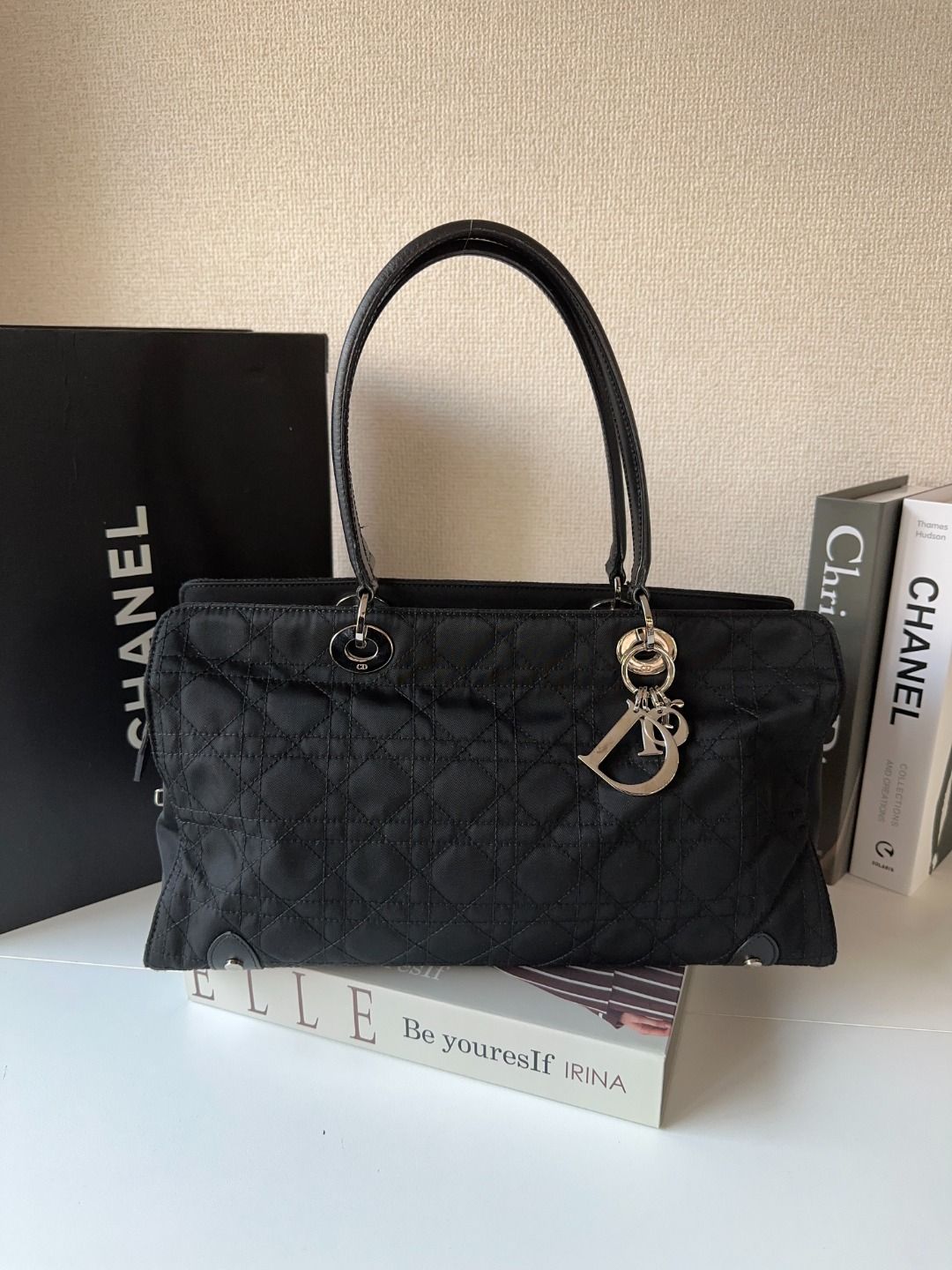 Christian Dior Cannage East West Lady Dior Bag - Black Shoulder Bags Handbags Mr06082025X841