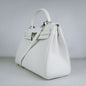 Luxury Hermes Kelly 32Cm Togo Leather Handbag 6108 White Silver