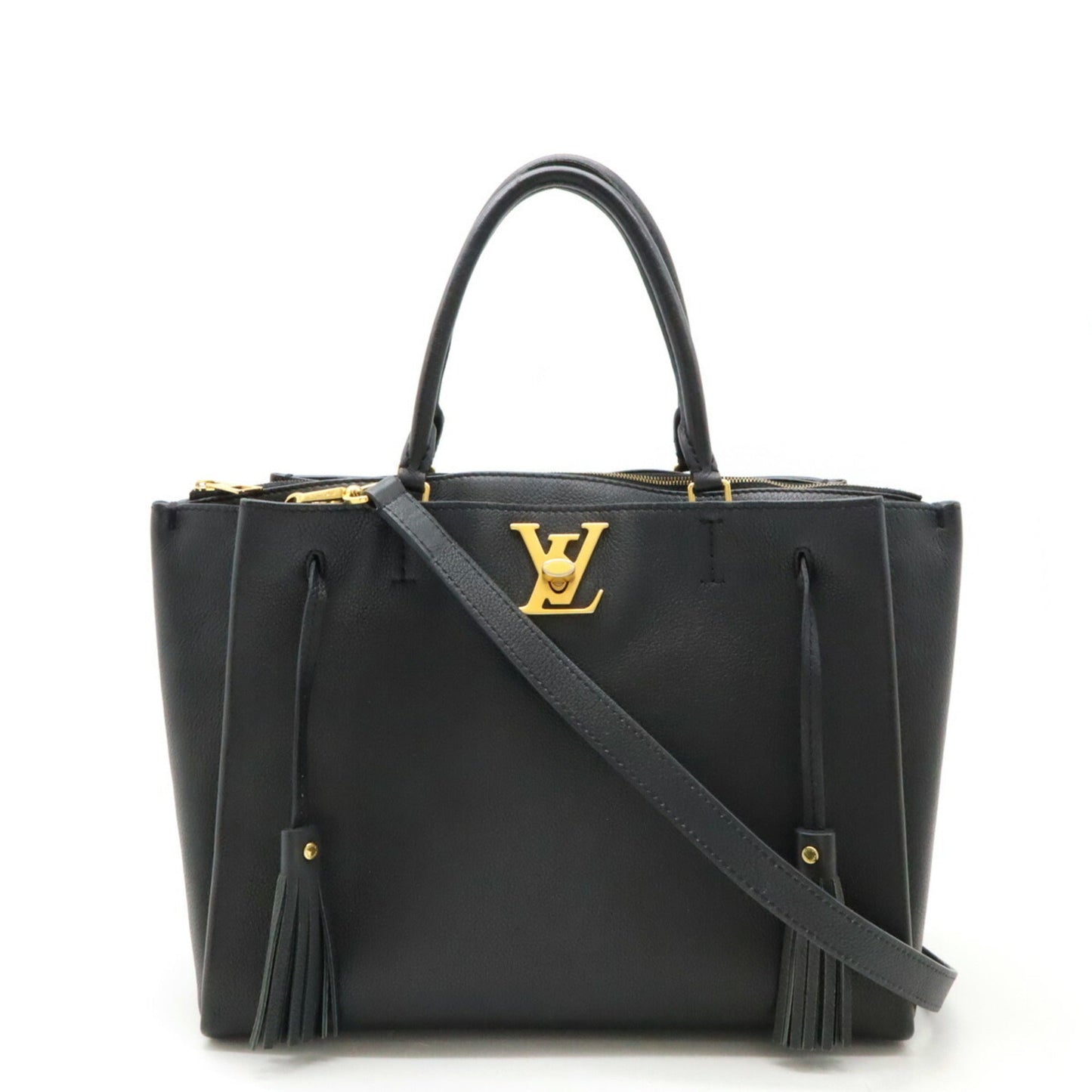 Louis Vuitton  Noir Leather Handbag Shoulder Bag