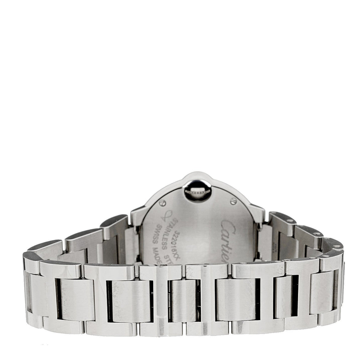 Stainless Steel Diamond Bezel 28mm Ballon Bleu De Cartier Quartz Watch