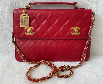 Chanel Timeless Classic Cc Double Turn Lock Bag
