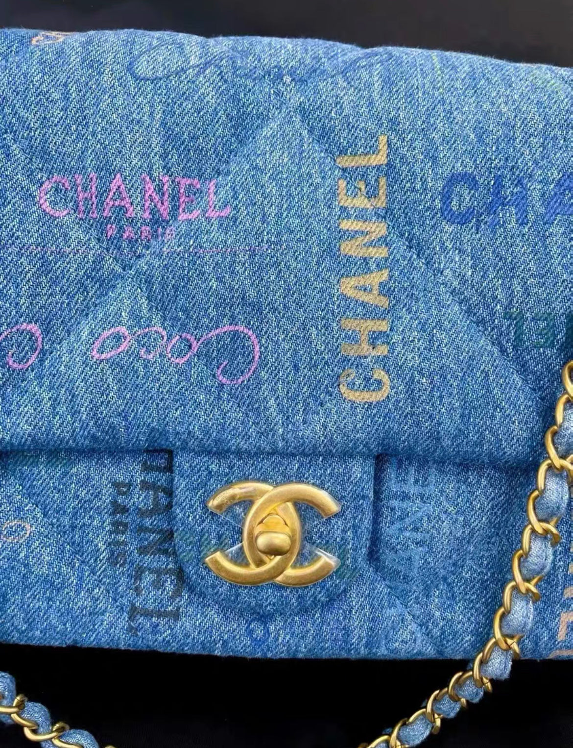 Chanel Chanel 22 Quilted Blue Shoulder Bag