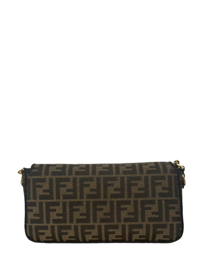 Fendi Fabric Monogram Jacquard FF Baguette NM Bag w/ Two Straps