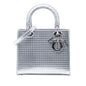 Dior Lady Dior Cannage Silver Handbag