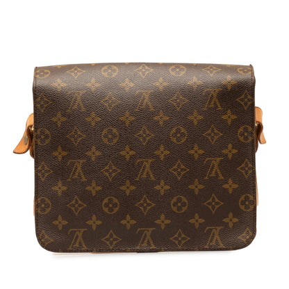 Brown Louis Vuitton Monogram Cartouchiere GM Crossbody Bag