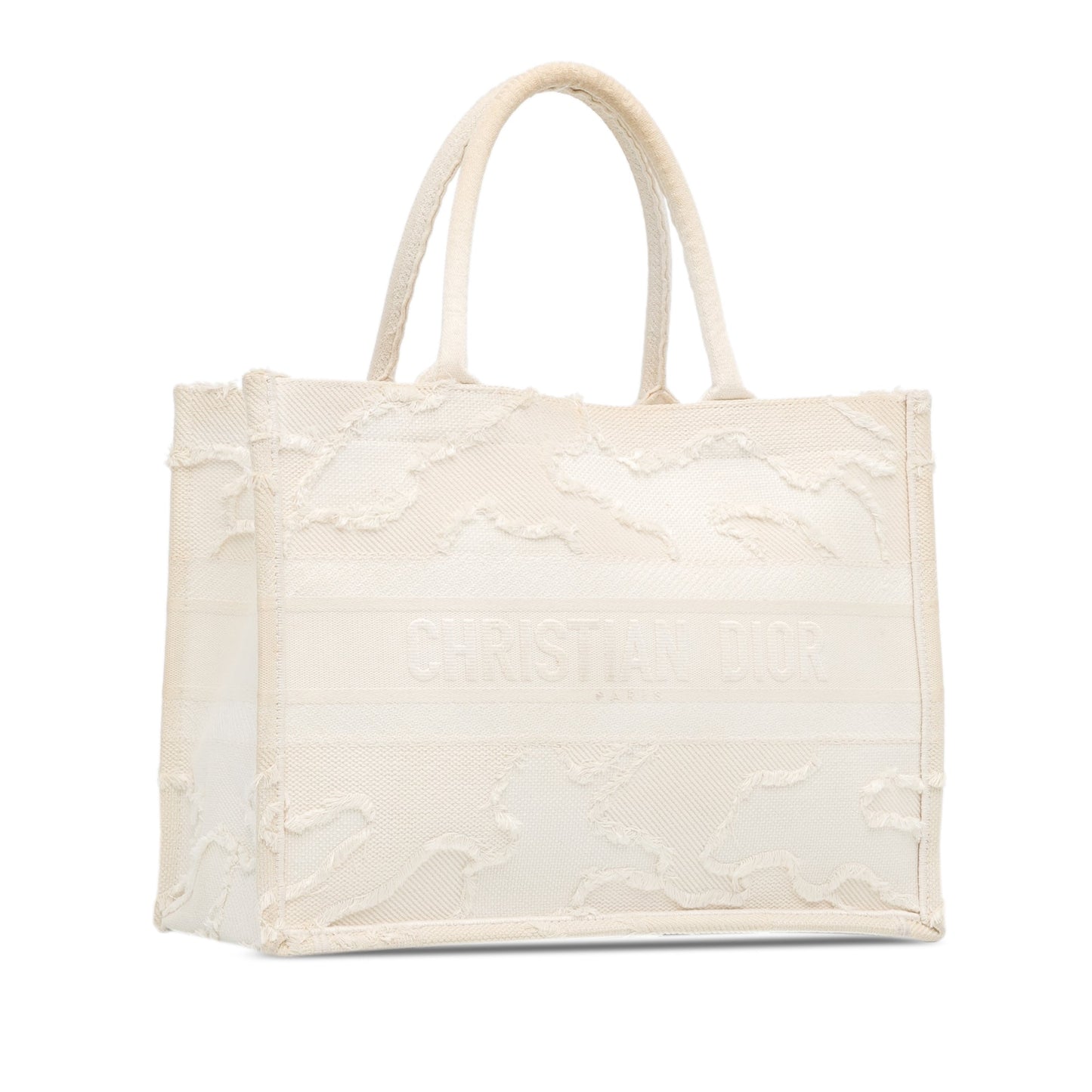 Dior Book Tote Leather Tote Bag White