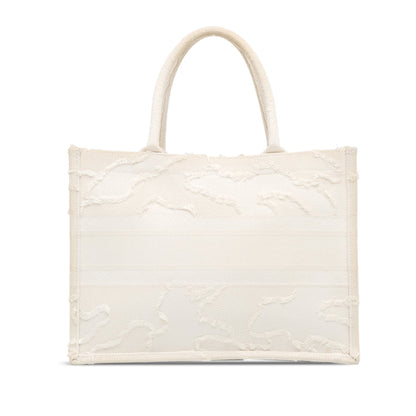 Dior Book Tote Leather Tote Bag White