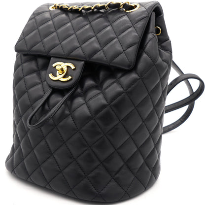 Chanel Calfskin Quilted Small Urban Spirit Backpack Black