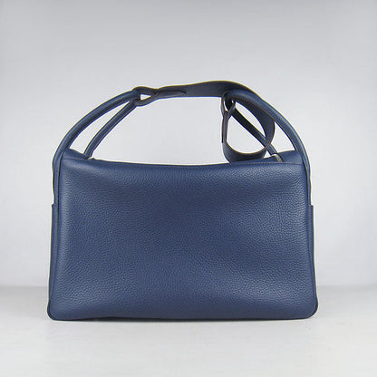 Luxury Hermes Lindy 34Cm Handbag 6208 Dark Blue Silver