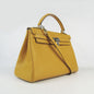 Luxury Hermes Kelly 32Cm Togo Leather Handbag 6108 Yellow Silve