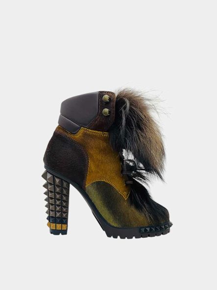 FENDI Joan Brown Size EU 35 Booties