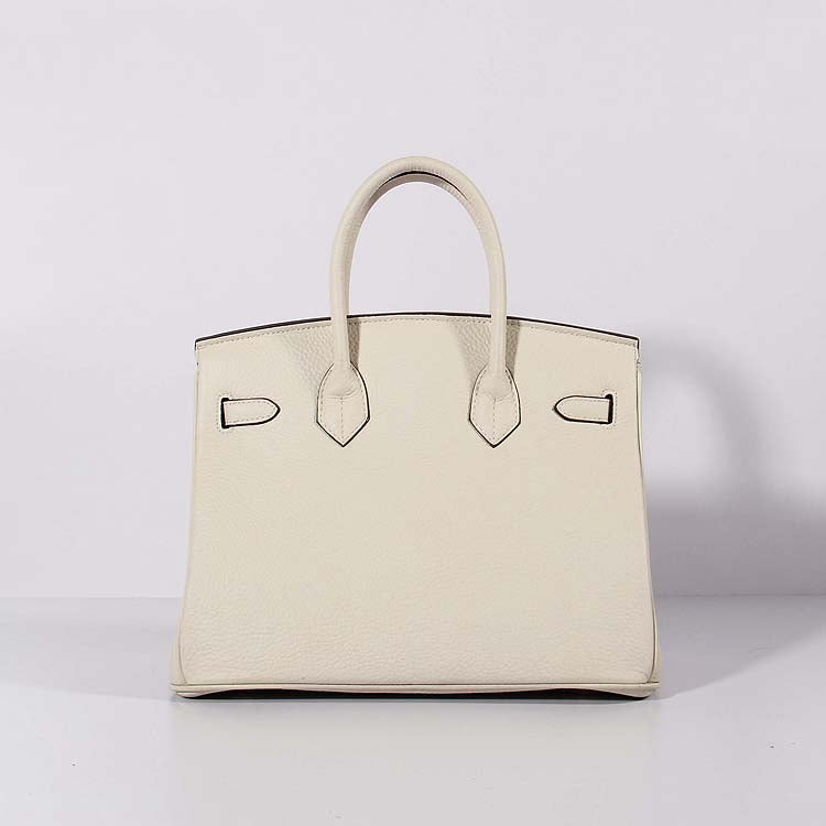 Luxury Hermes 30Cm Birkin Bag Togo Leather With Strap Beige Gold