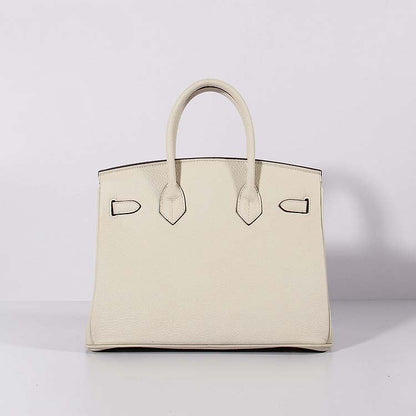 Luxury Hermes 30Cm Birkin Bag Togo Leather With Strap Beige Gold