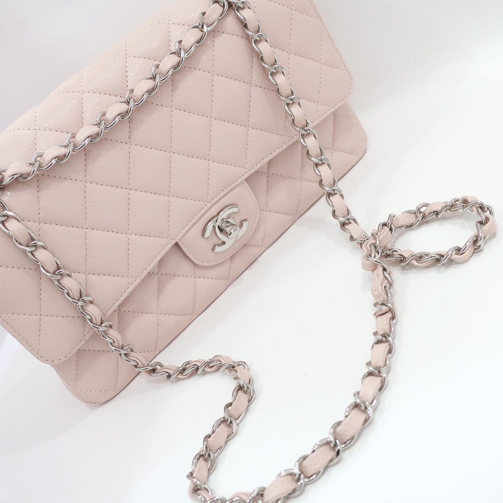 Chanel Flap Caviar Pink Chain Shoulder Bag Style