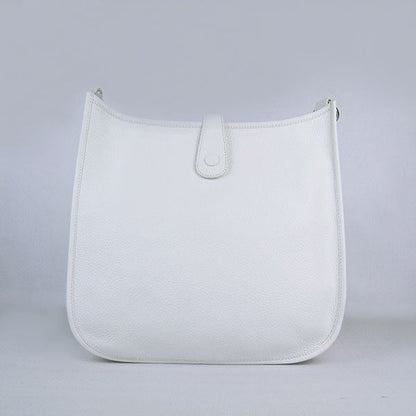 Luxury Hermes Evelyne I Handbag White Silver