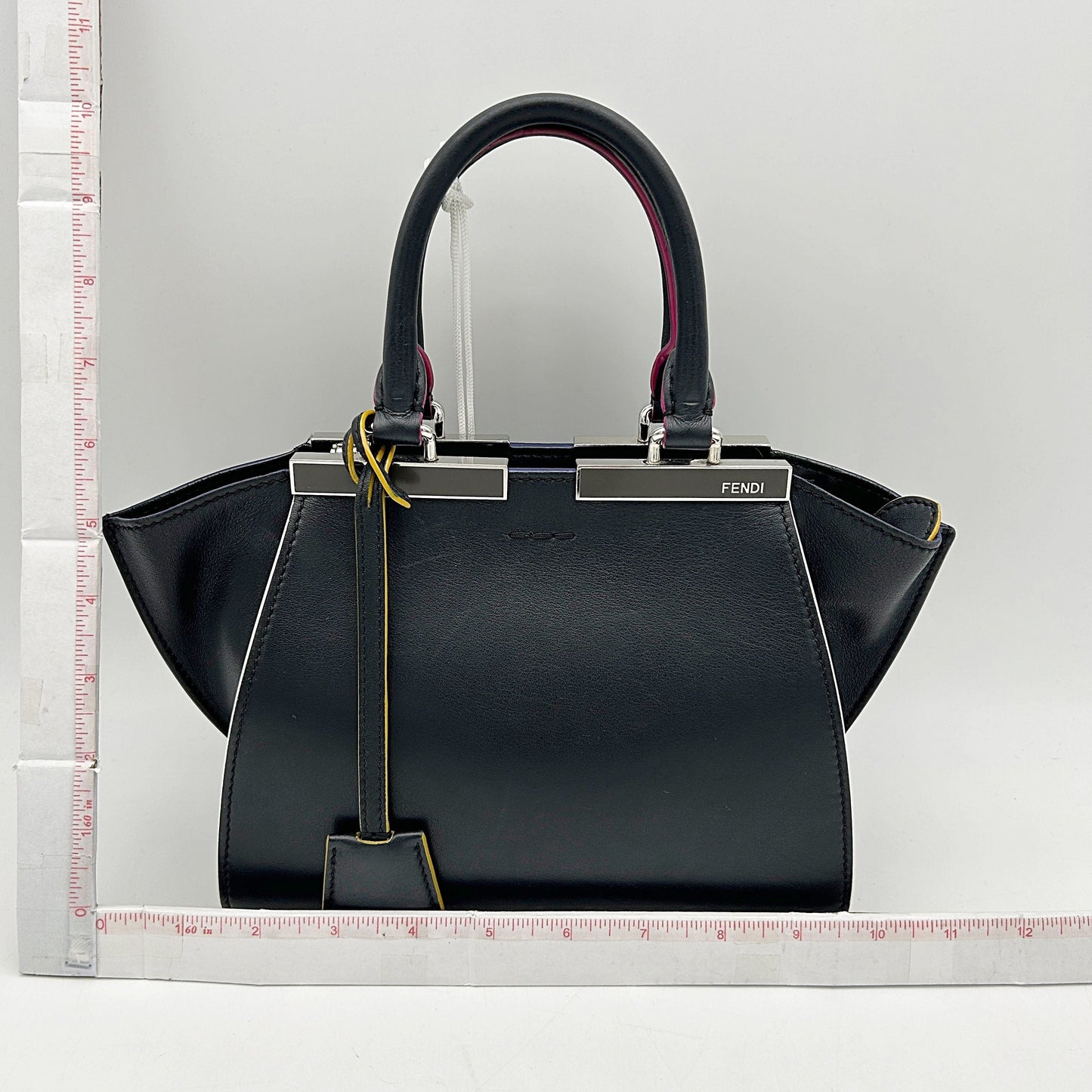 FENDI Vitello Dolce Mini 3Jours Tote Black LA15492