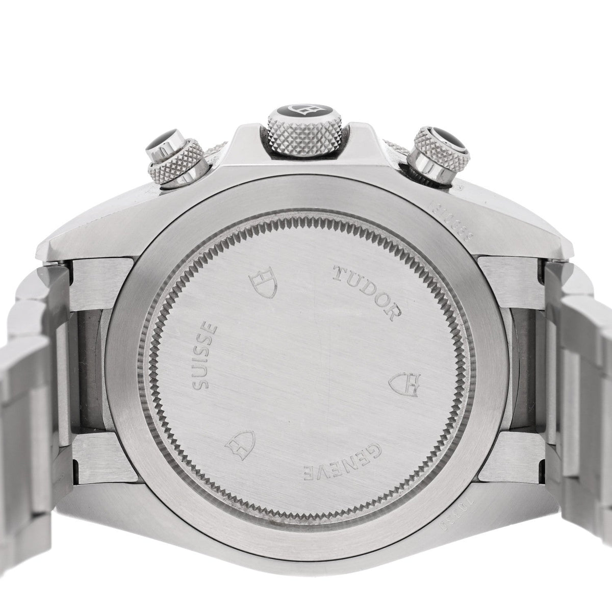 Stainless Steel 42mm Heritage Chrono Automatic Watch Black 70330N