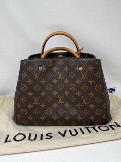 Louis Vuitton  2014 Monogram Montaigne MM Satchel | Brown B20-42
