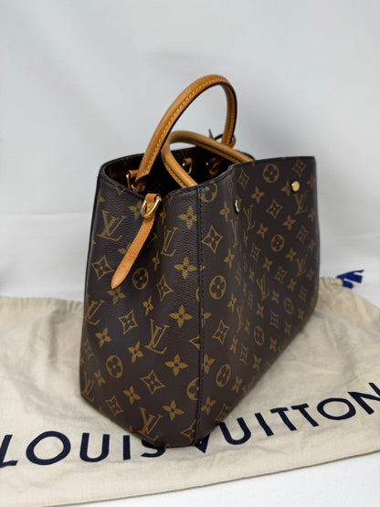 Louis Vuitton  2014 Monogram Montaigne MM Satchel | Brown B20-42