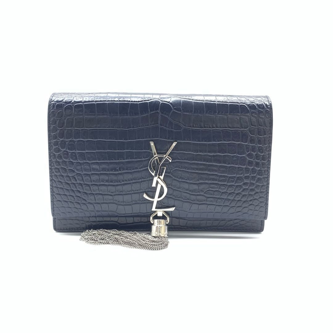 Saint Laurent Kate Embossed Leather Shoulder Bag