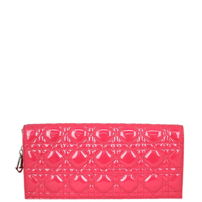 Dior Lady Dior Patent Cannage Chain Clutch
