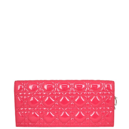 Dior Lady Dior Patent Cannage Chain Clutch