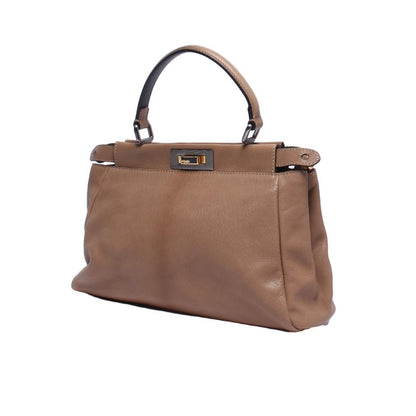 Fendi Peekaboo Brown Leather Tote Bag ITRCXWKO6KM2