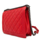 Chanel Boy Chanel ChainShoulder Bag Red Lambskin