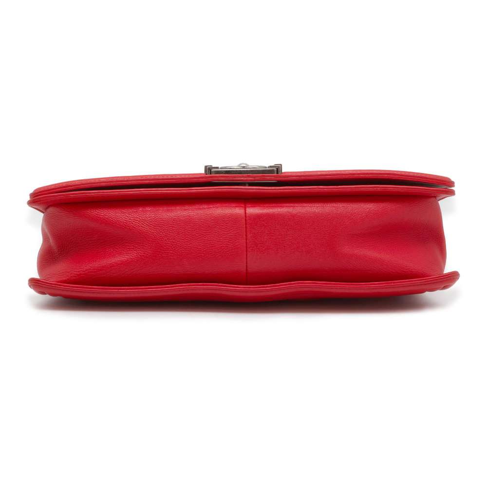 Chanel Boy Chanel ChainShoulder Bag Red Lambskin