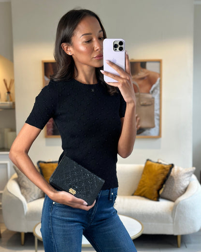 Chanel Boy Black Gold Chain Crossbody Style