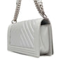 Chanel Boy Chanel Chevron ChainShoulder Bag Silver A67086 Caviar Leather Size 25