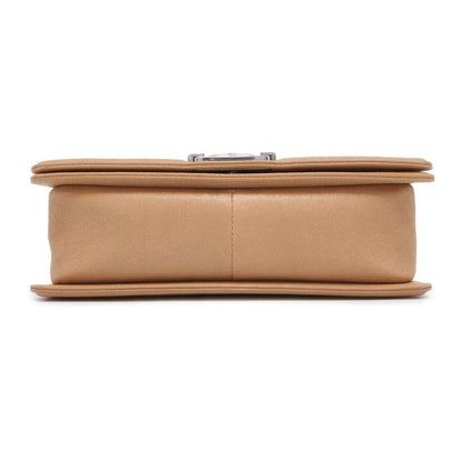Chanel Boy Chanel ChainShoulder Bag Beige A67086 Caviar Leather Size 25