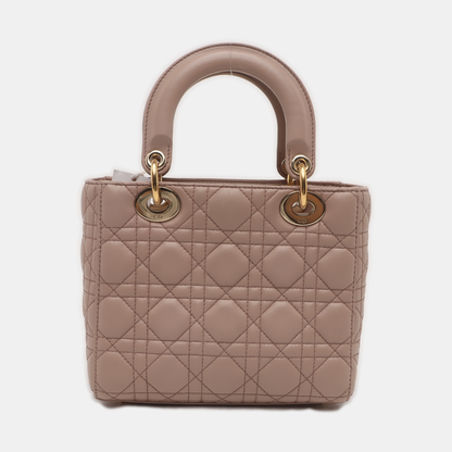 Lady Dior ABCdior Small Nude Pink Cannage Lambskin Handbag No Strap