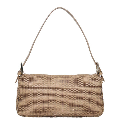 Fendi Woven Leather Baguette Bag
