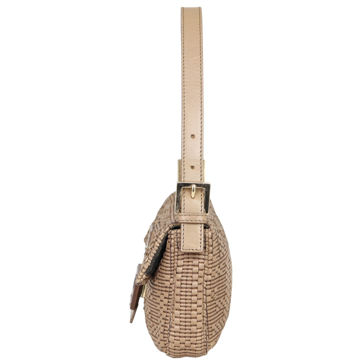 Fendi Woven Leather Baguette Bag