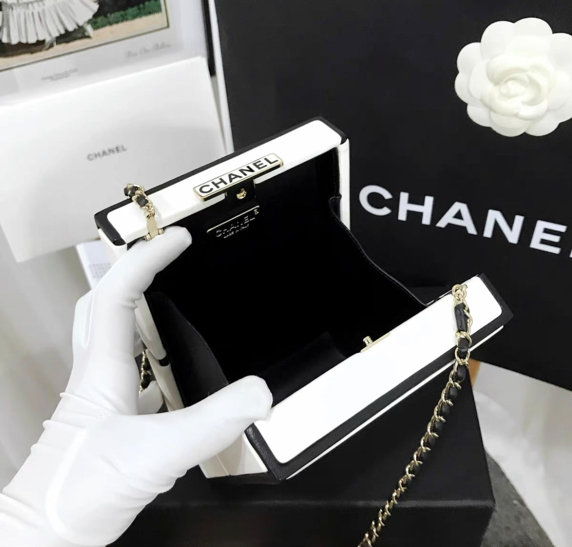 Chanel No 5 Perfume Box Minaudiere Clutch Bag 2021