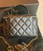 Chanel Vanity Lambskin Black Clutch