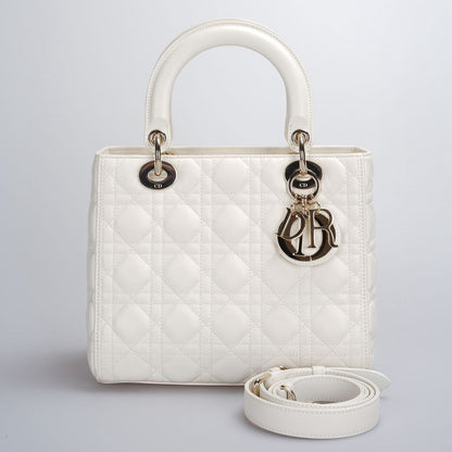 Dior Lady Dior Leather Handbag Style 115