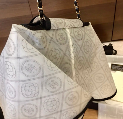 Chanel Camellia Handbag Raincoat Printed Pvc
