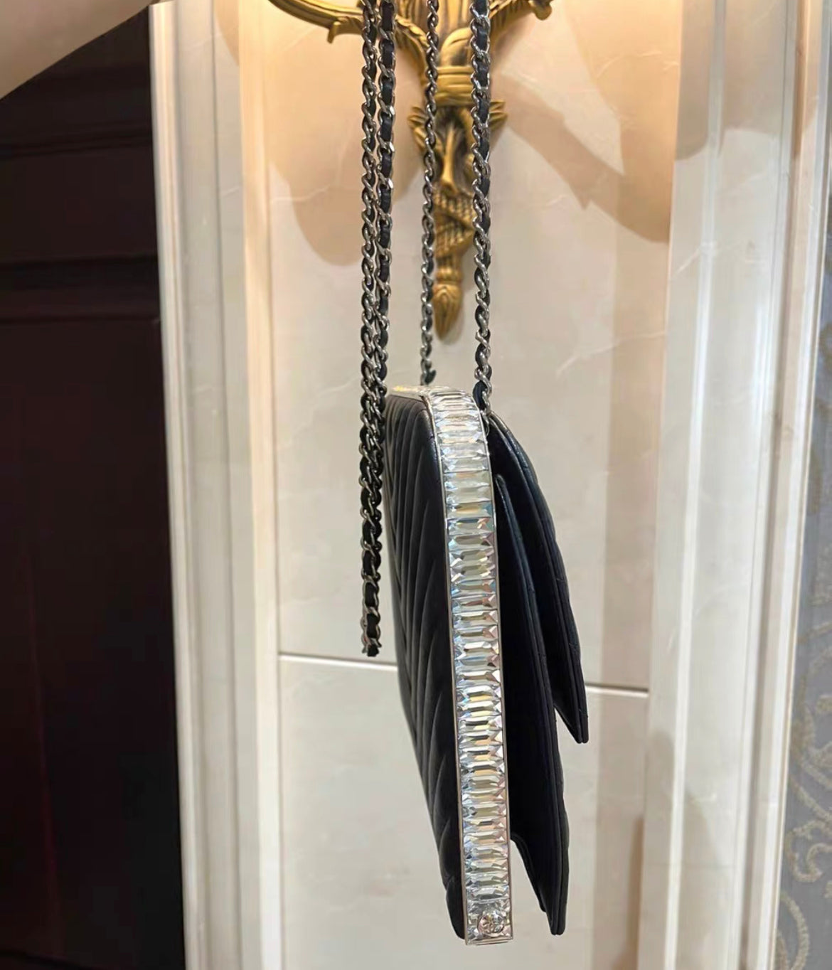 Chanel Luxury Leather Black Clutch Style 7