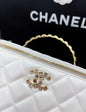 Chanel 24P White Gold Vanity Case Handle Chain Bag