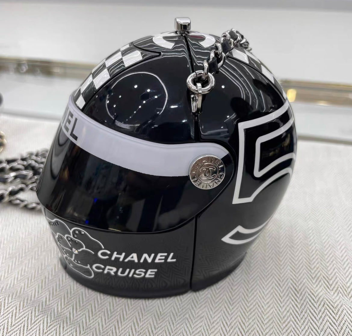 Chanel 2023 Monte Carlo Helmet Minaudiere Black