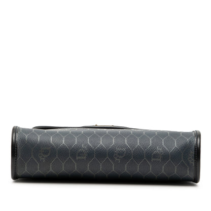 Blue Dior Honeycomb Coated Canvas Crossbody