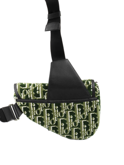 Dior Saddle Leather Crossbody Green