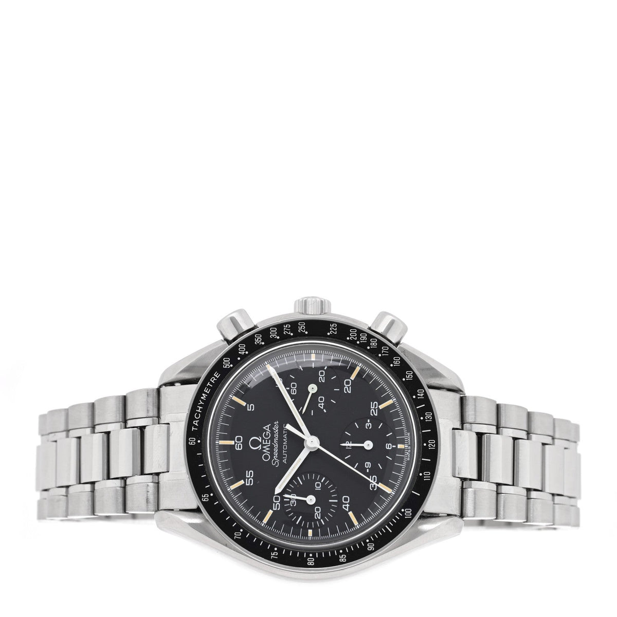 Stainless Steel 39mm Speedmaster Chronograph Automatic Watch Black 3510.50.00