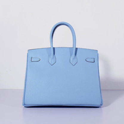 Luxury Hermes 35Cm Birkin Bag Epsom Leather Light Blue Gold