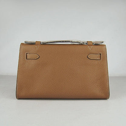 Luxury Hermes Kelly 22Cm Handbag Light Coffee