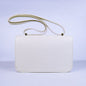 Luxury Hermes Calf Leather Message Bag Beige Golden