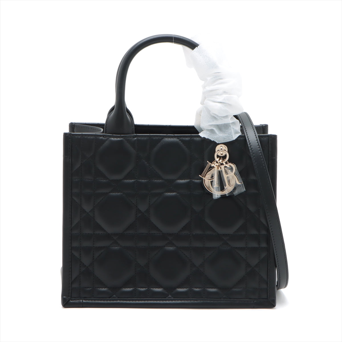 Dior Book Tote Leather Black Tote Bag