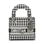 Christian Dior Black X White Embroidery Mini Lady D-Lite Bag [Clearance Sale]
